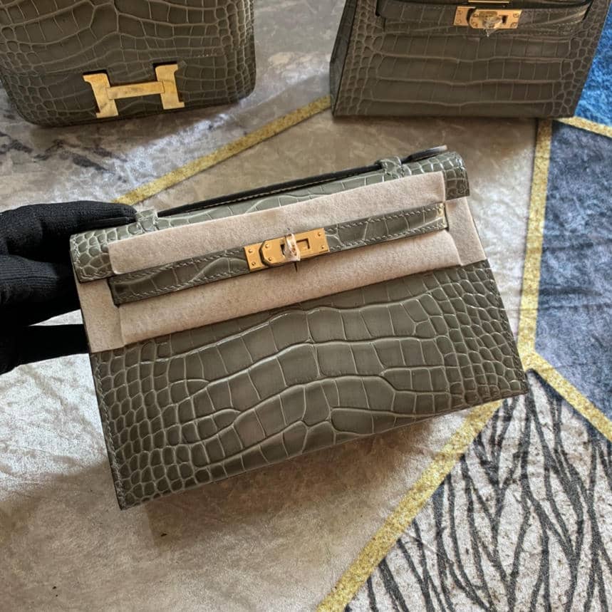 Kelly Crocodile-Embossed Cow Leather-12